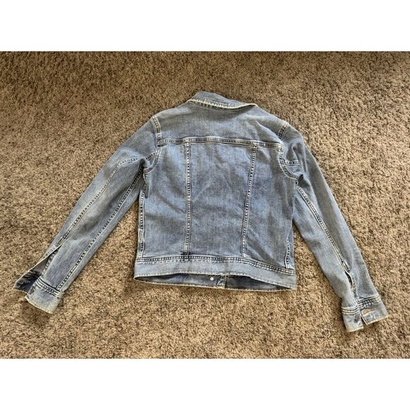 RALPH LAUREN Patch Regal Crest Denim Truckers Jacket Boho Preppy Edgy Street 4 - Picture 2 of 9